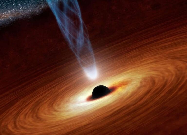 Disque de matière lumineuse autour d’un trou noir