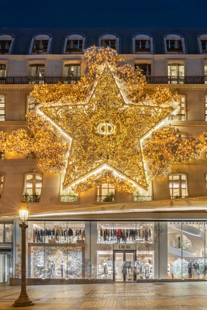 Dior Paris vitrines de Noël