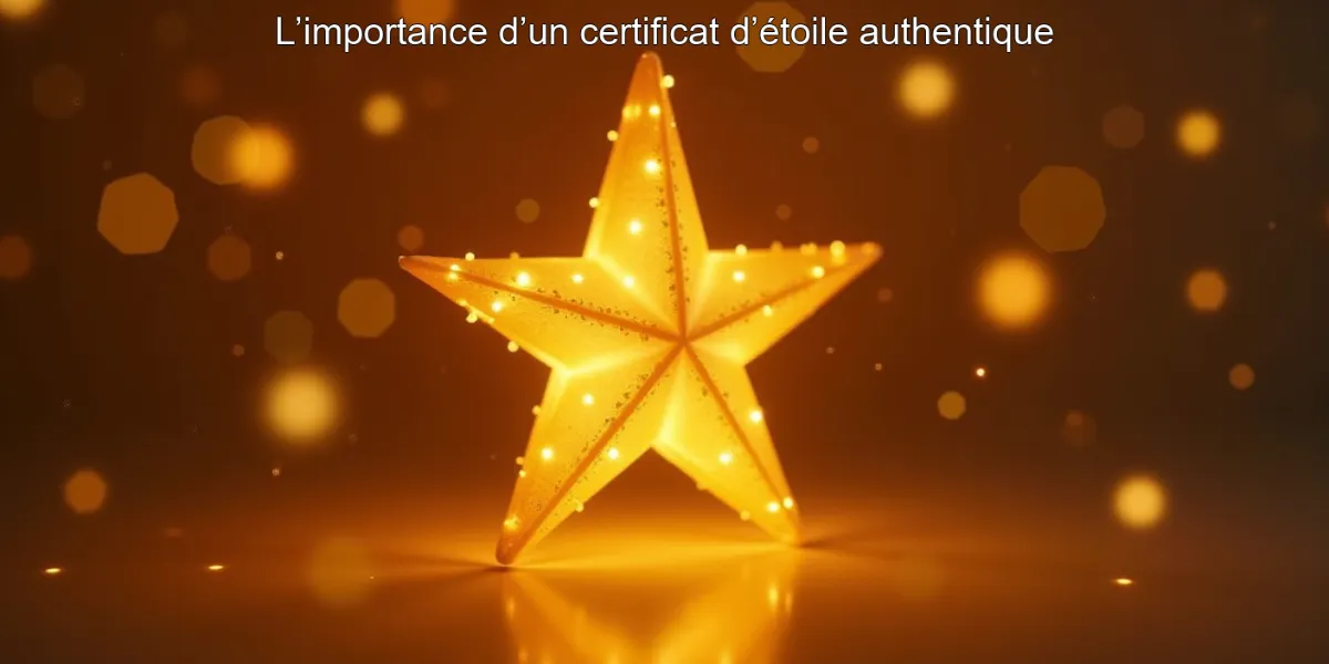 L’importance d’un certificat d’étoile authentique