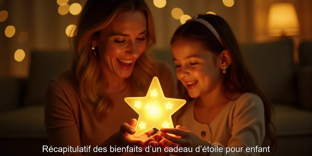 Récapitulatif des bienfaits d’un cadeau d’étoile pour enfant