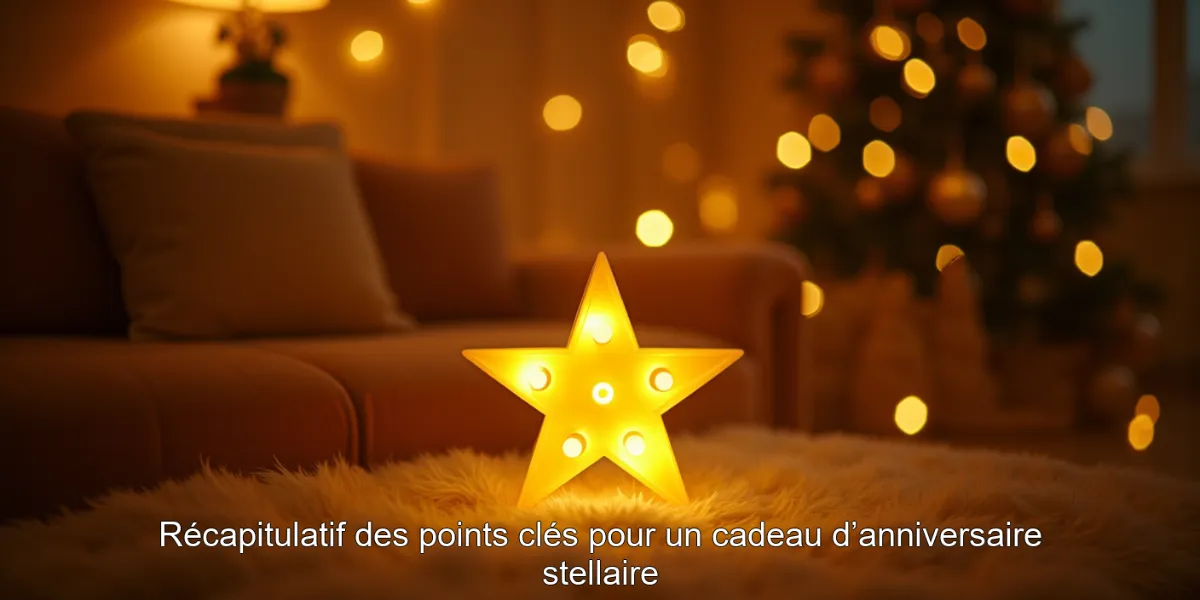 Récapitulatif des points clés pour un cadeau d’anniversaire stellaire