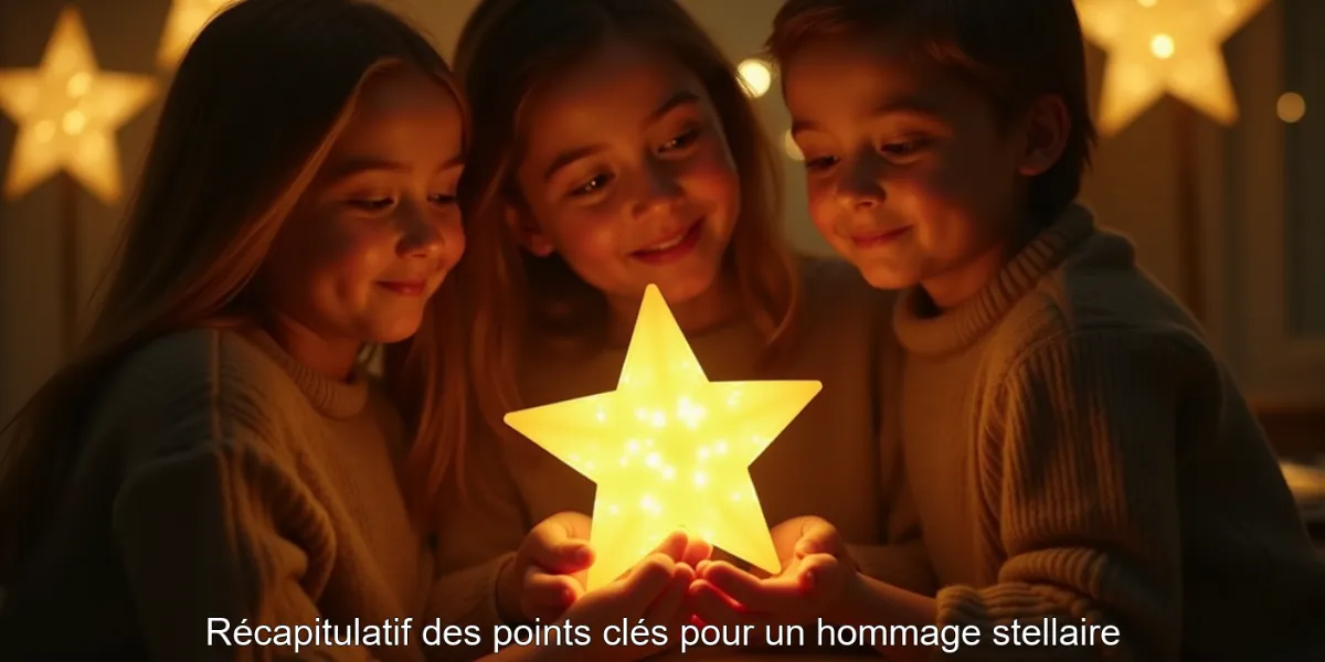 Récapitulatif des points clés pour un hommage stellaire