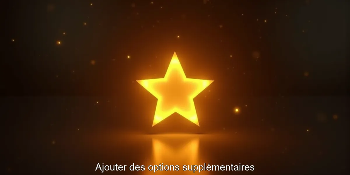 Ajouter des options supplémentaires