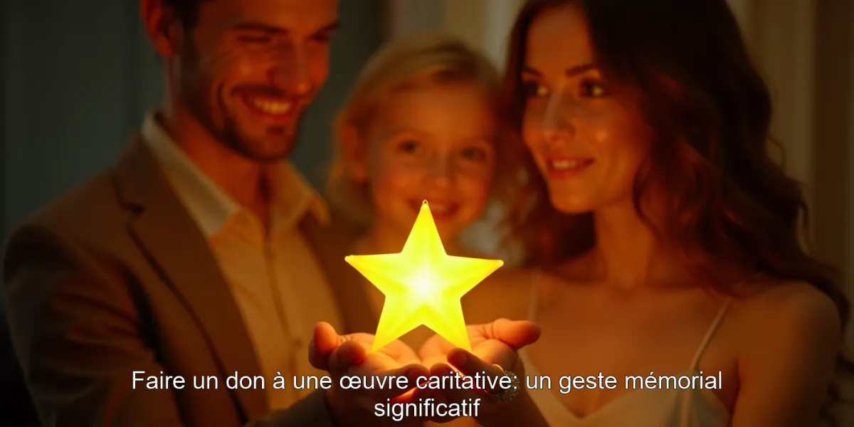 Faire un don à une œuvre caritative: un geste mémorial significatif