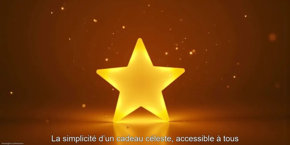 La simplicité d’un cadeau céleste, accessible à tous