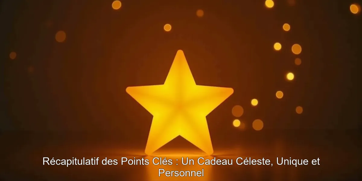 Récapitulatif des Points Clés : Un Cadeau Céleste, Unique et Personnel