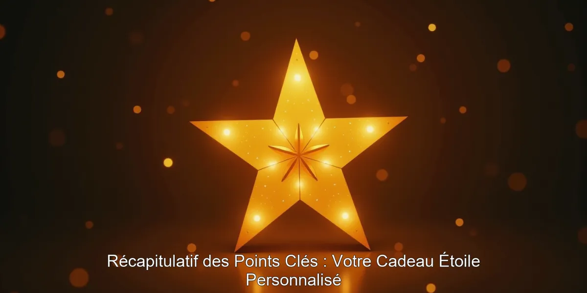 Récapitulatif des Points Clés : Votre Cadeau Étoile Personnalisé