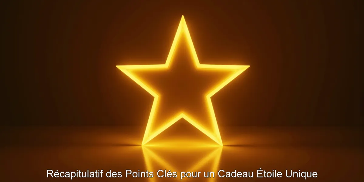 Récapitulatif des Points Clés pour un Cadeau Étoile Unique