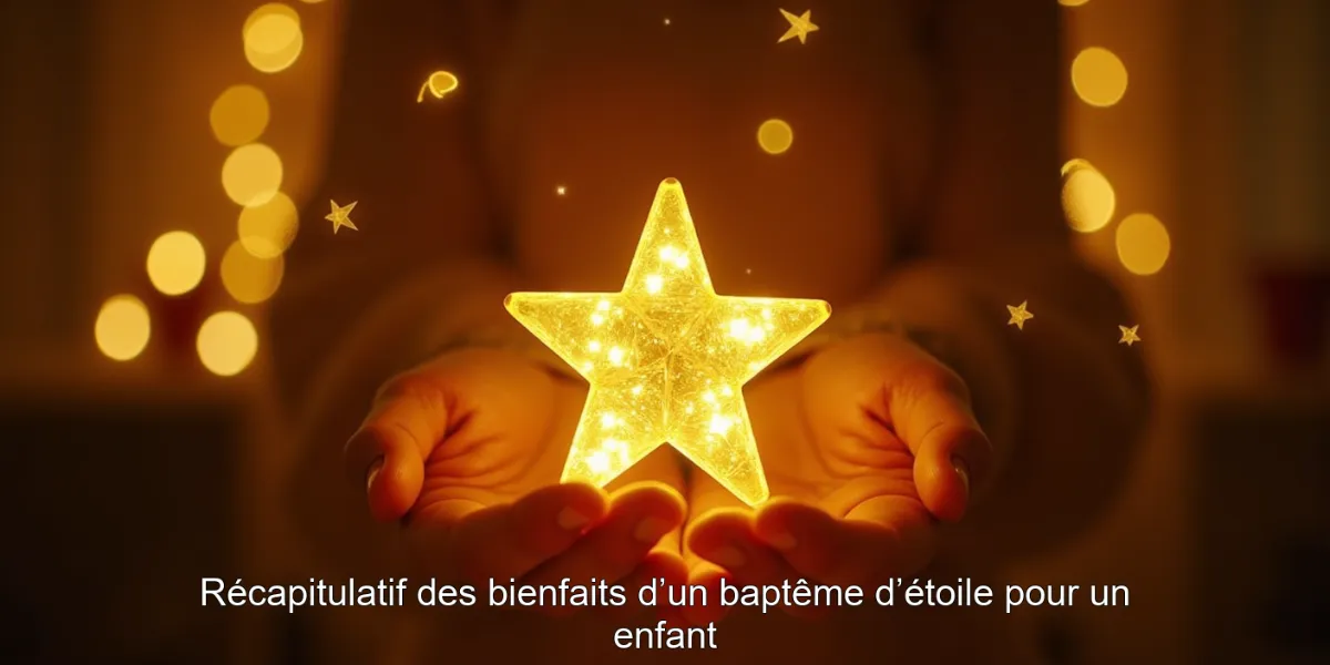 Récapitulatif des bienfaits d’un baptême d’étoile pour un enfant