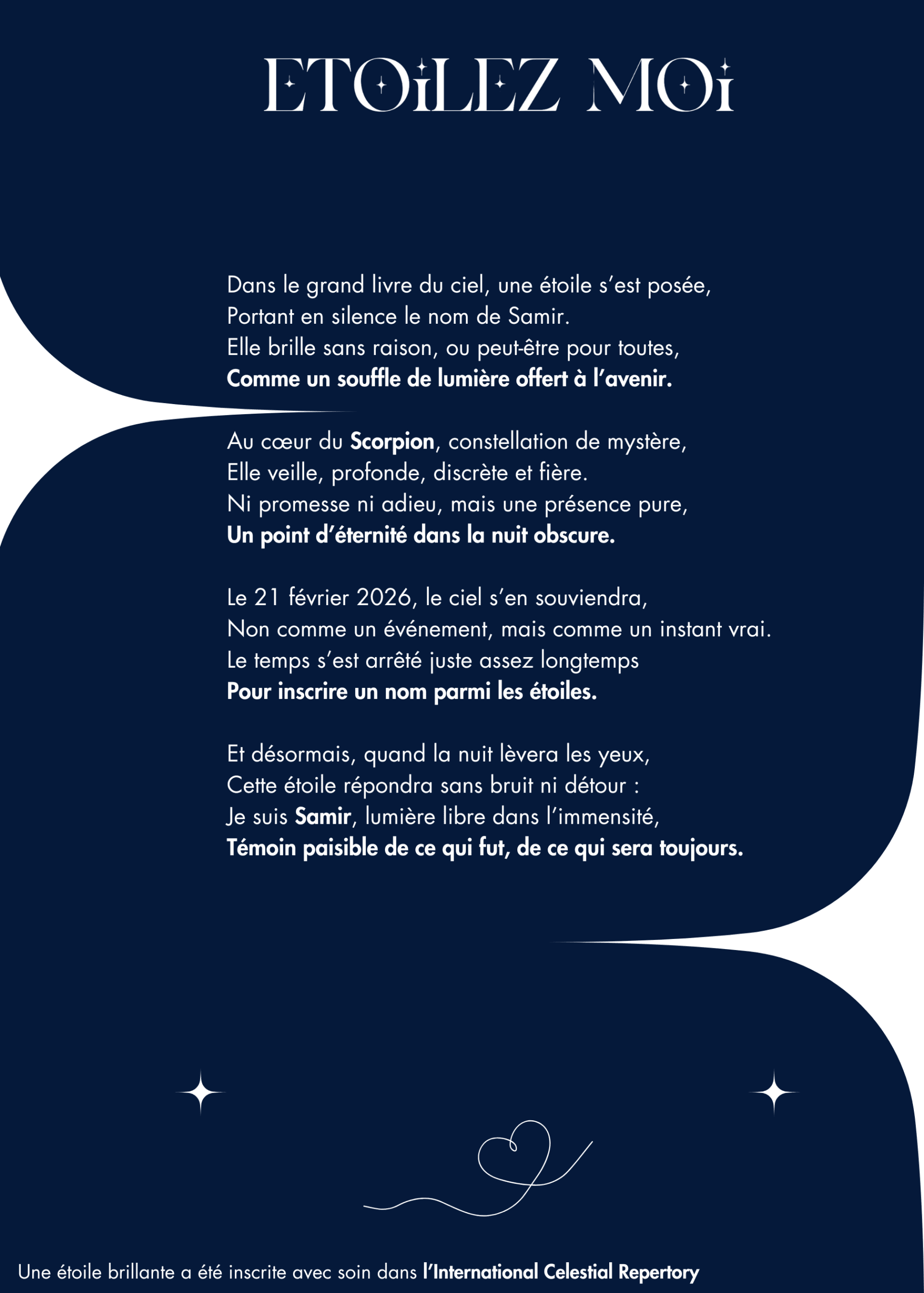 cadeau baptême dernière minute poème étoile baptême émotion texte symbolique