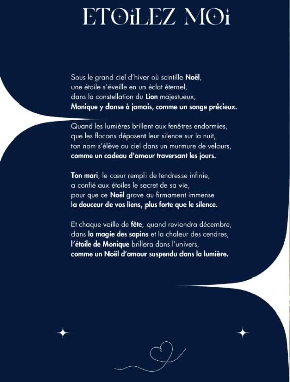 Poème personnalisé coffret baptême d’étoile cadeau Noël livraison urgente par email étoile nommée émotion et message d’amour