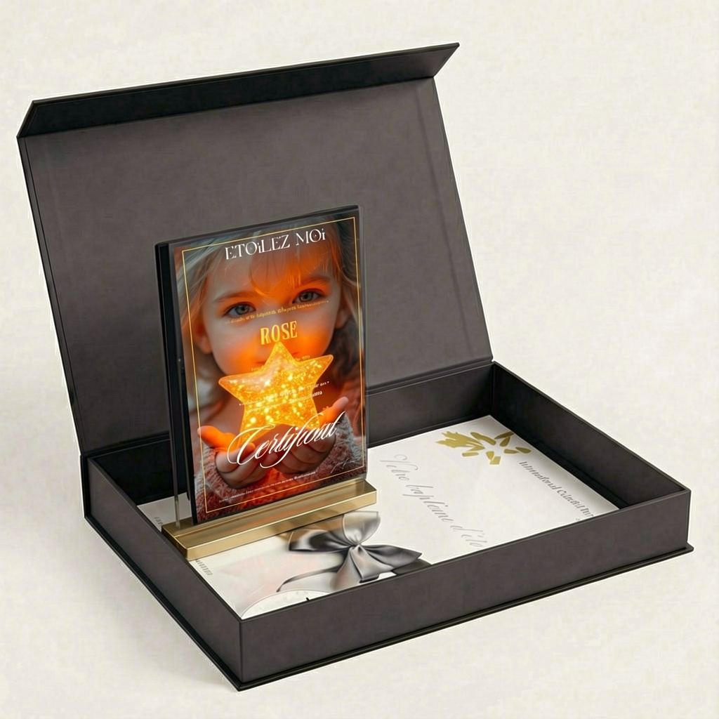 offrir une étoile coffret prestige baptême étoile cadeau personnalisé certificat étoile cadeau symbolique