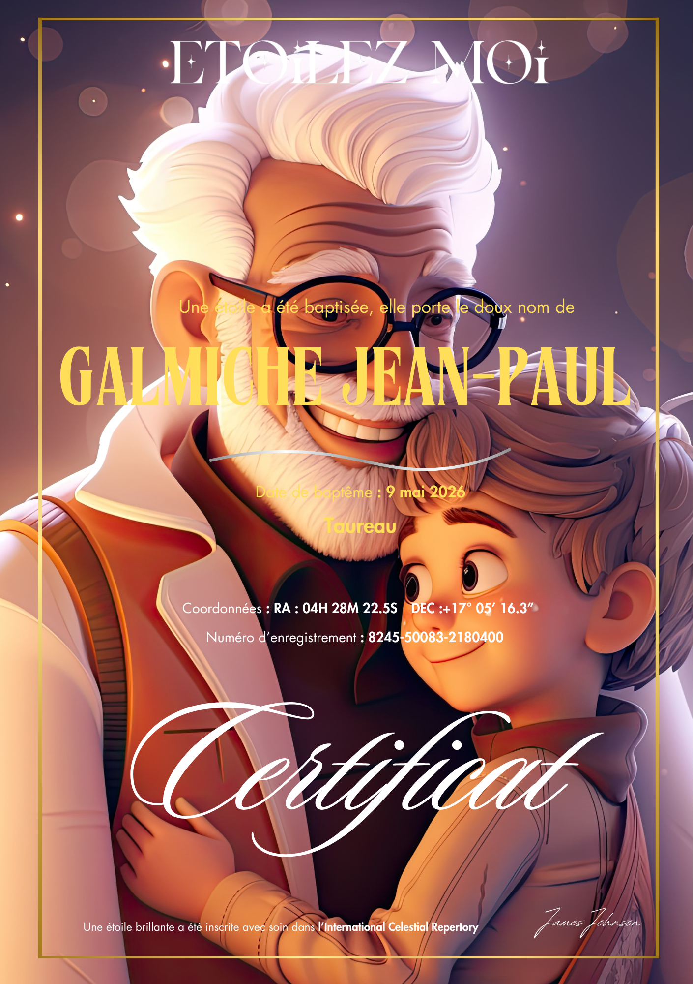 cadeau-personnalise-deuil-grand-pere-certificat-commemoratif-authentifie