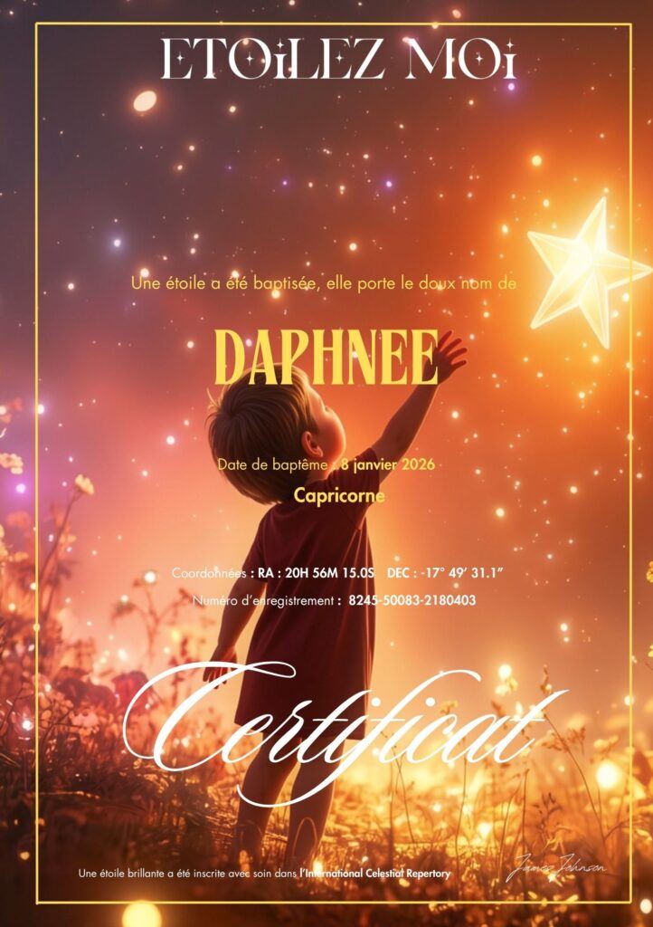 cadeau anniversaire enfant dernière minute certificat étoile personnalisé cadeau enfant original imprimable immédiatement