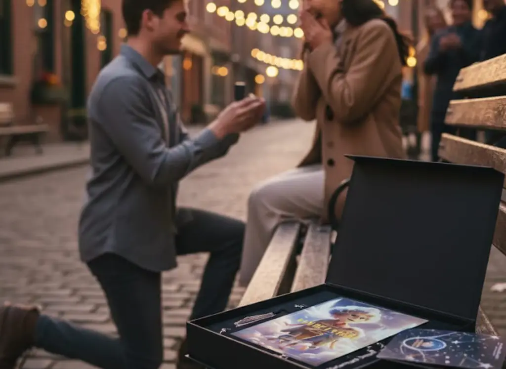 Avis client sur une demande en mariage dernière minute réalisée avec un coffret romantique personnalisé