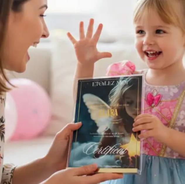 Témoignage émotion cadeau fête des mères et père livraison urgente étoile personnalisée pour parents