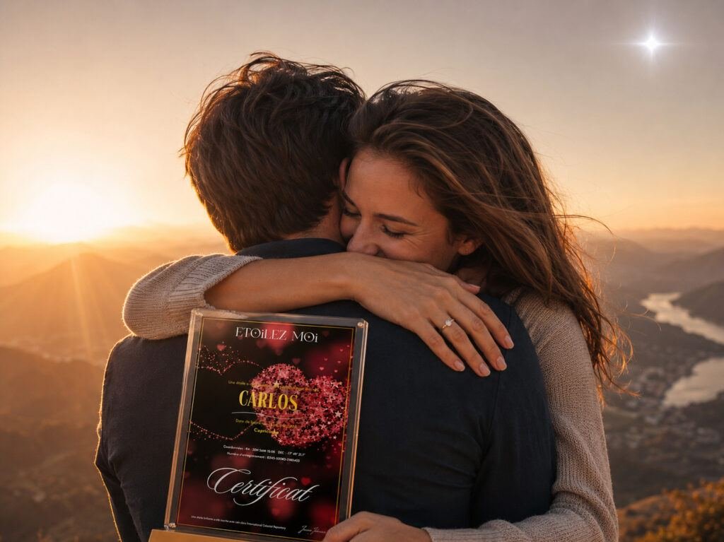 Témoignage d’une femme ayant offert un baptême d’étoile personnalisé comme cadeau romantique pour son anniversaire de couple