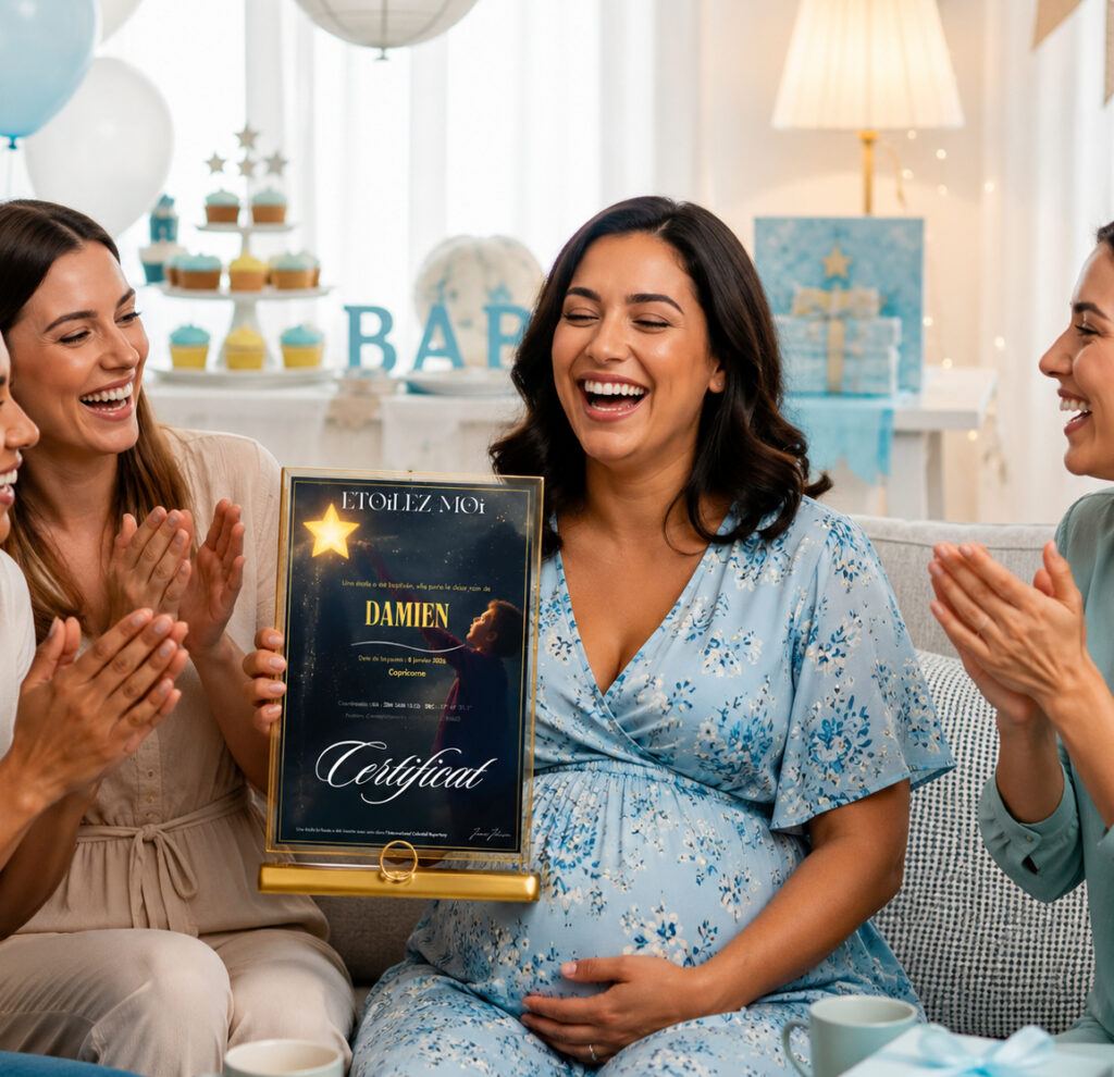 Idées cadeaux naissance originales : étoile personnalisée au prénom d’un enfant, souvenir précieux pour ses parents