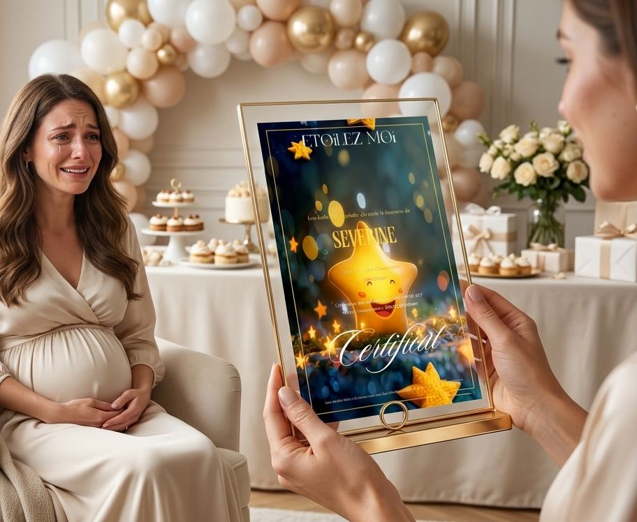Idées cadeaux naissance originales : étoile personnalisée comme souvenir de naissance à conserver toute une vie