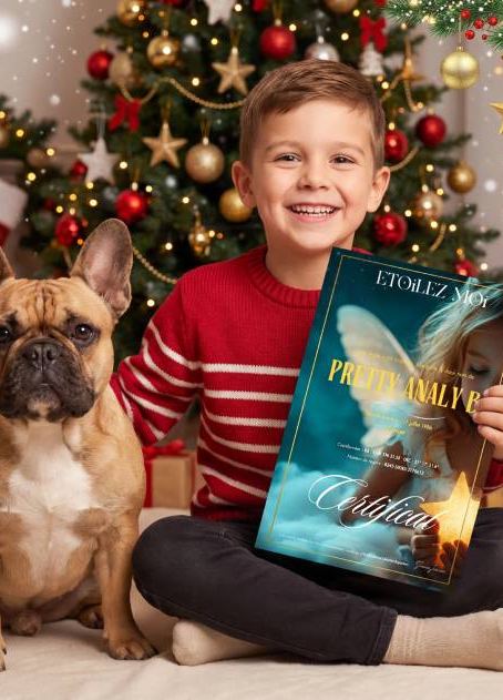 Étoile personnalisée au prénom offerte comme cadeau de Noël poétique et féerique
