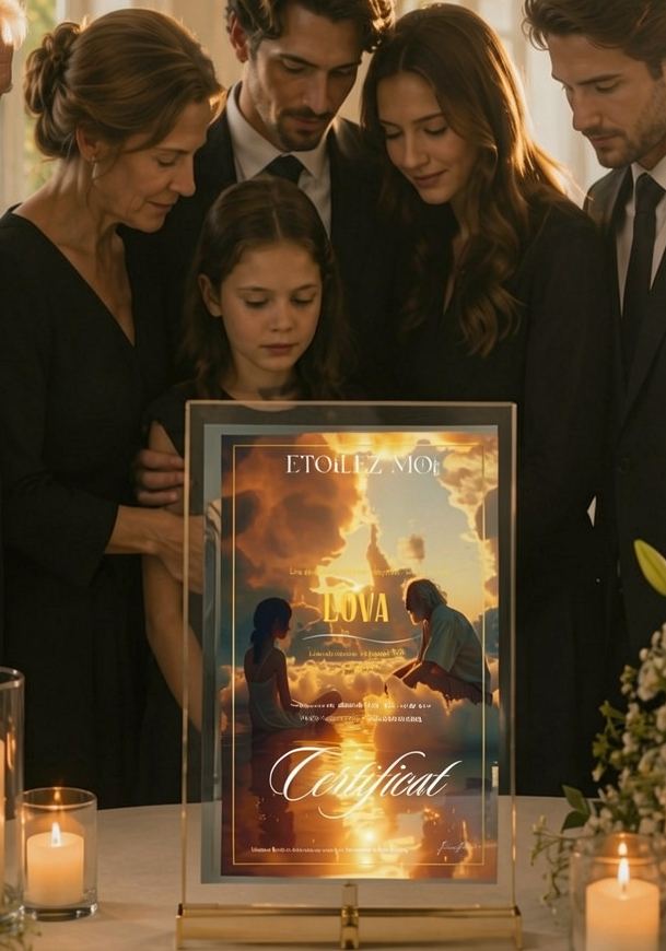 Cadeau de condoléances homme avec étoile personnalisée pour exprimer la reconnaissance envers un proche disparu et honorer sa mémoire