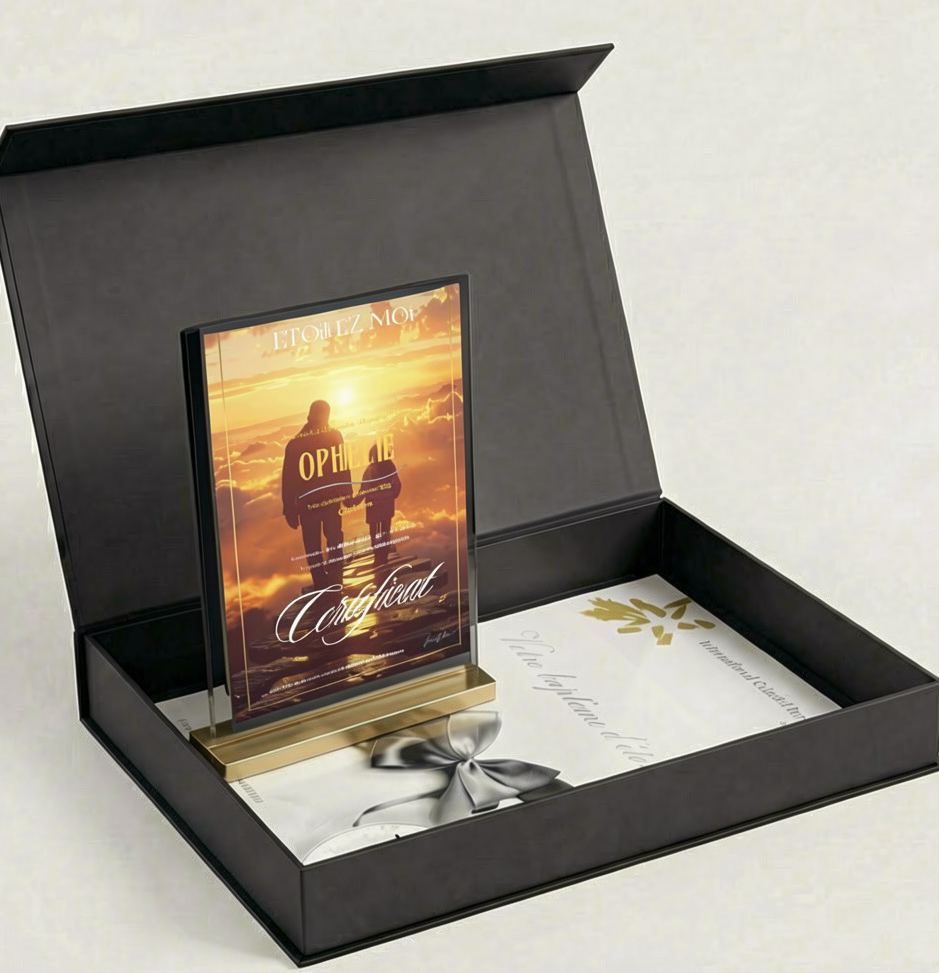 Cadeau de condoléances original avec étoile en hommage pour exprimer sa reconnaissance envers un être cher disparu