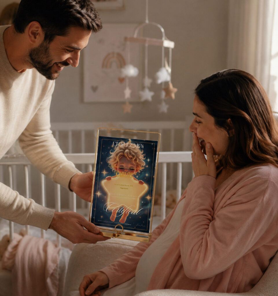 Idées cadeaux naissance originales avec étoile personnalisée pour célébrer l’émerveillement de l’arrivée d’un bébé