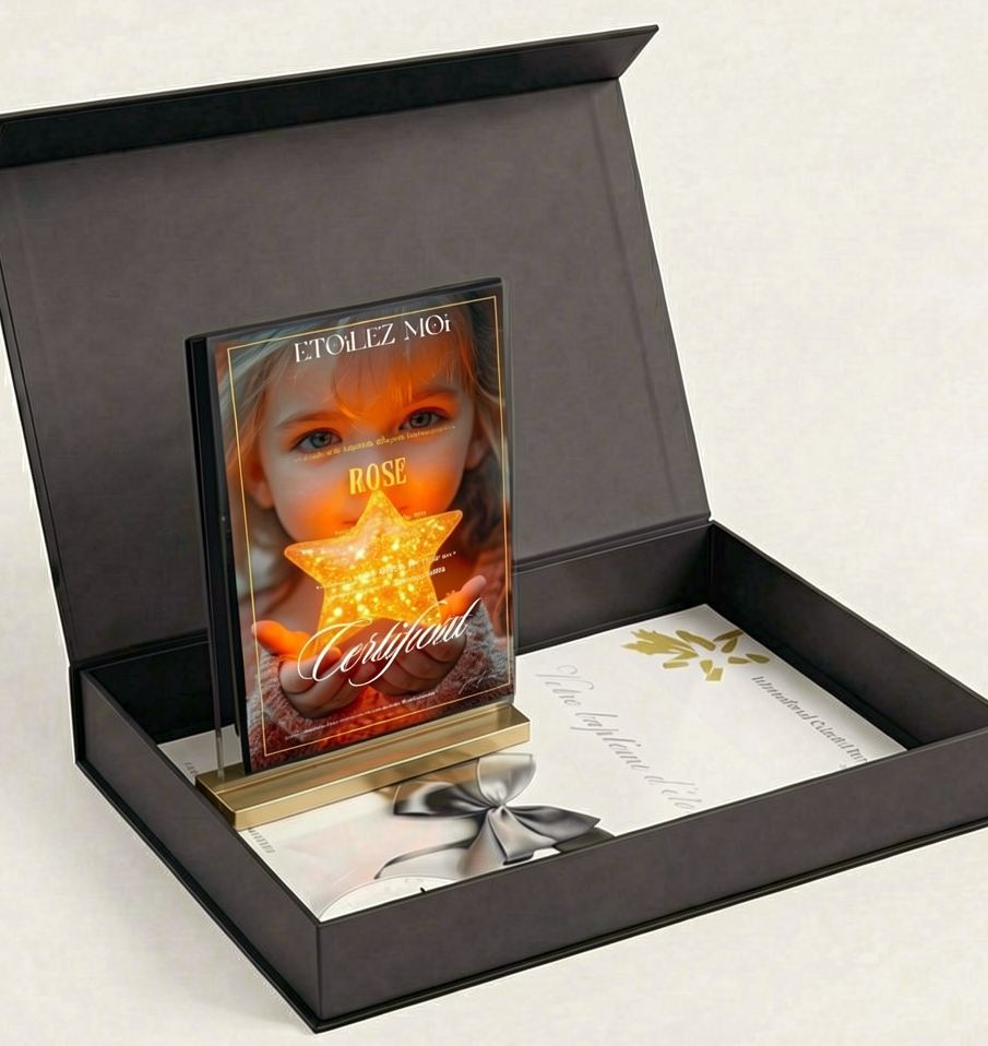 Idée cadeau naissance originale avec étoile personnalisée pour surprendre les parents à l’arrivée de leur bébé