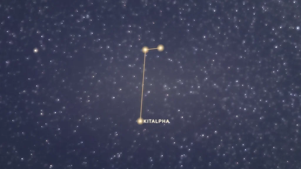 Constellation du Petit Cheval tracée entre Pégase et le Dauphin