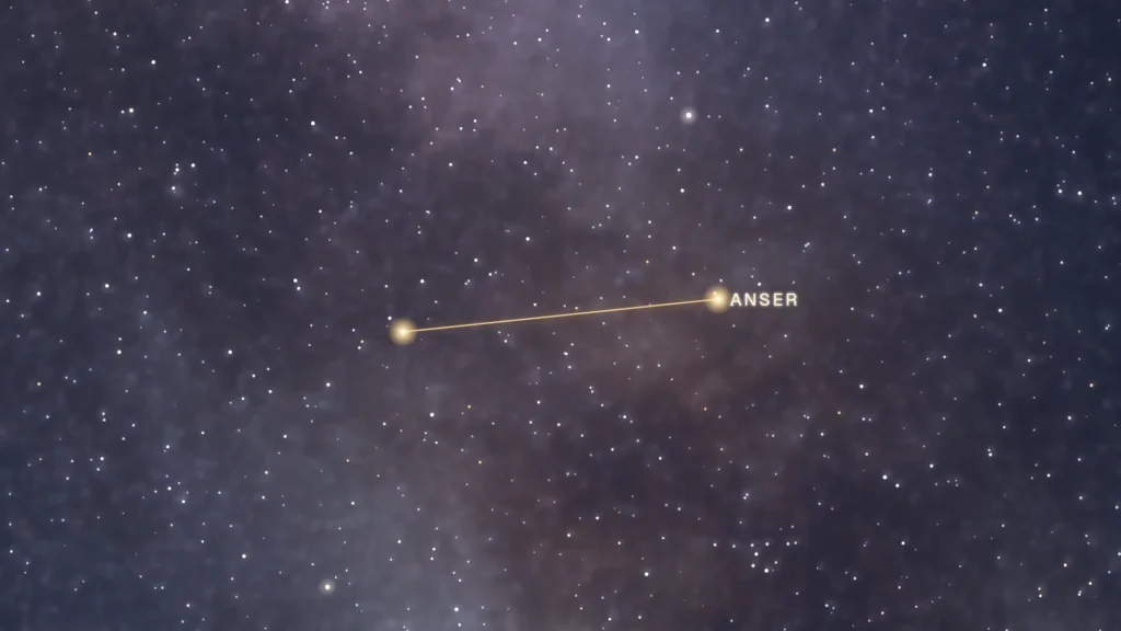 Constellation du Petit Renard tracée sur la Voie lactée d’été, sous le Cygne